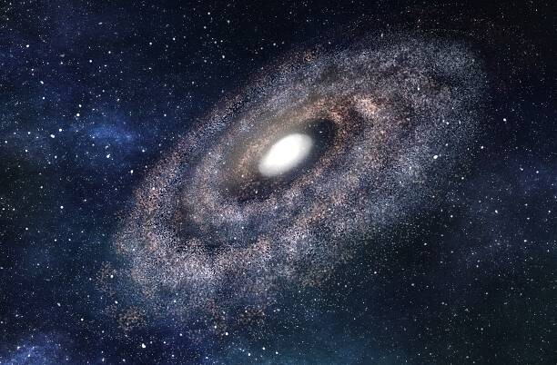 Αυτοκόλλητο Big Spiral Galaxy - 3D Rendered