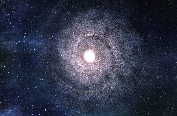 Stenska nalepka Big Spiral Galaxy - 3D Rendered