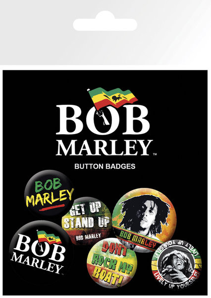 Σετ κονκάρδες BOB MARLEY - logos