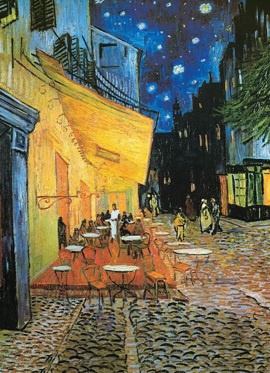Art Print Café Terrace at Night - The Cafe Terrace on the Place du Forum, 1888