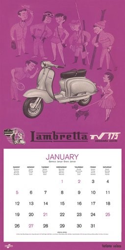 Calendar 14 Lambretta Wall Calendars 22 Large Selection