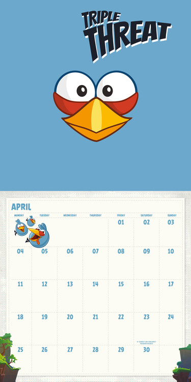 Moldura Gratis Calendario 2021 Horizontal Angry Birds Imagem Legal Images