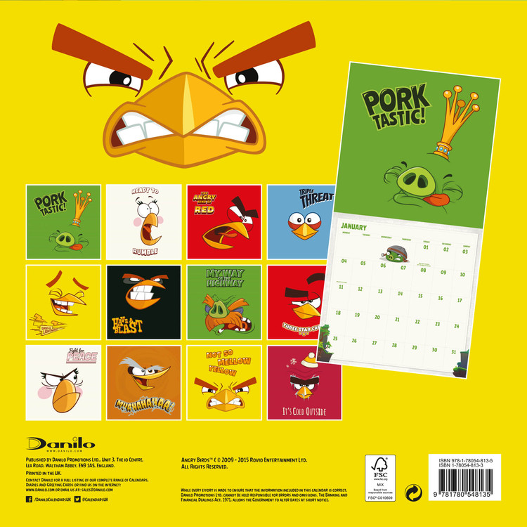 Angry Birds Calendars 2021 on UKposters/UKposters
