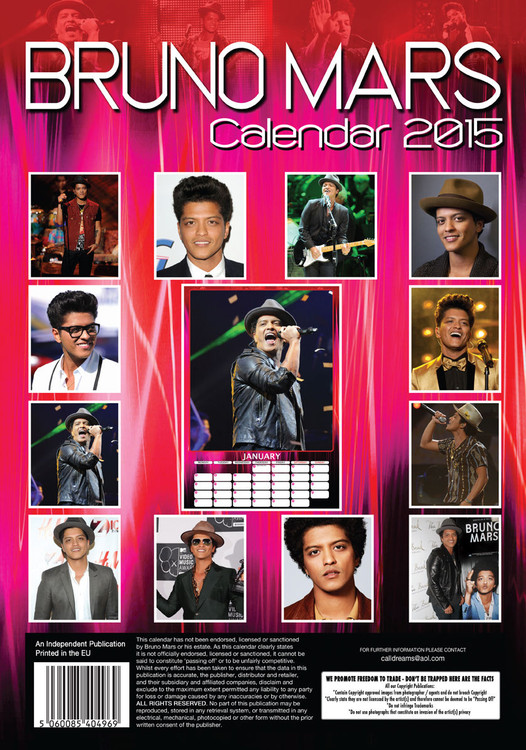 Bruno Mars Calendars 2021 on UKposters/UKposters