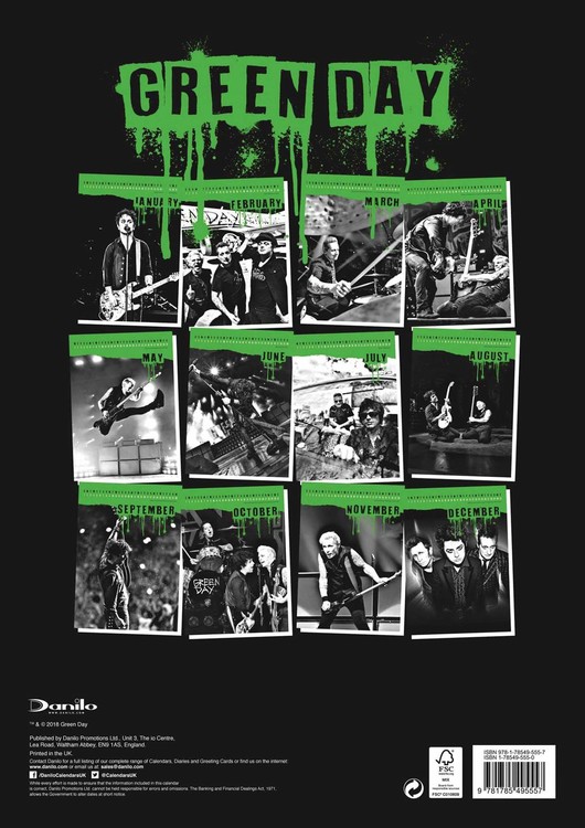 Green Day Calendars 2021 on UKposters/UKposters