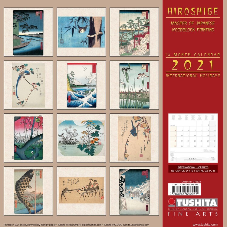 Hiroshige - Japanese Woodblock Printing - Calendars 2021 On Ukposters 