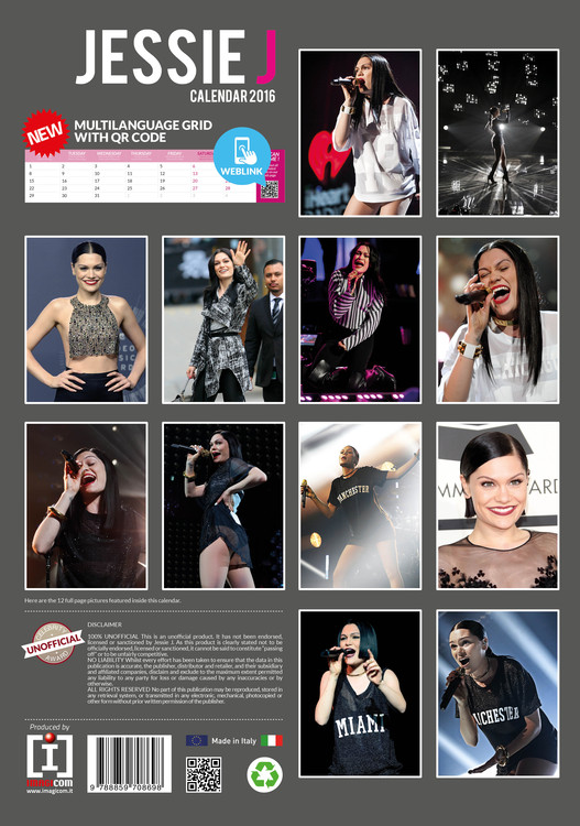 jessie j calendar 2021 Jessie J Calendars 2021 On Ukposters Europosters jessie j calendar 2021