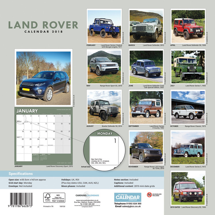 Land Rover Calendars 2021 on UKposters/UKposters