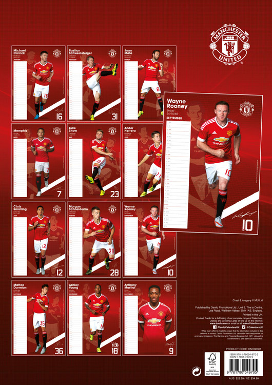 Manchester United FC Calendars 2020 on UKposters/UKposters