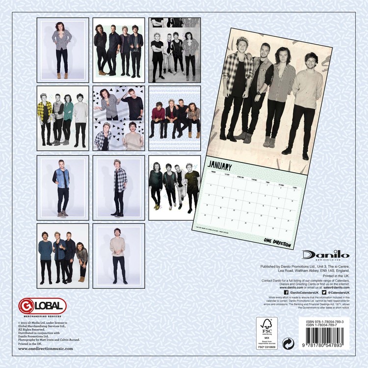 One Direction 1D Calendars 2019 on UKposters/UKposters
