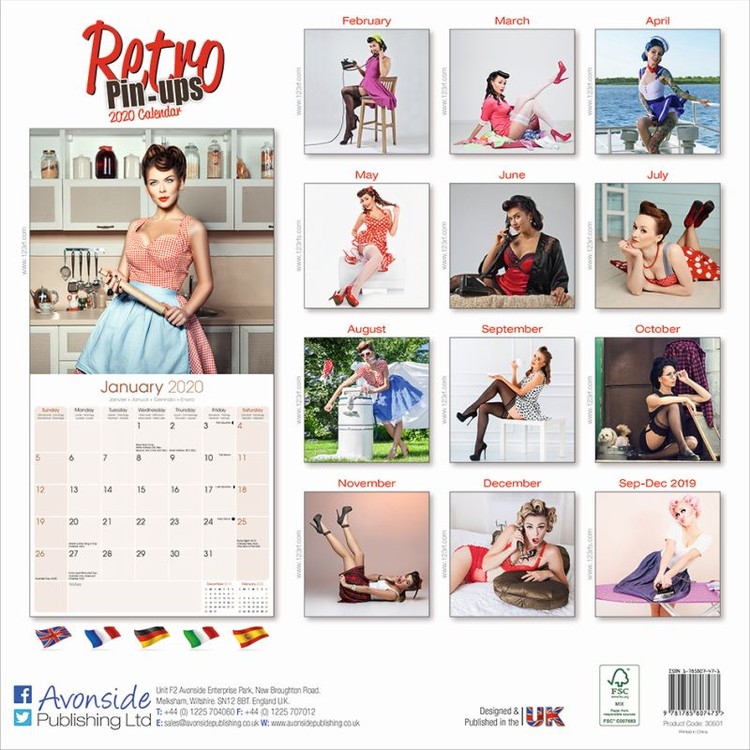 Restaurant /& Bar Theme Pictures /& Posters-Vintage Calendar and Pinups