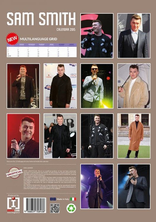 Sam Smith Calendars 2021 on UKposters/UKposters