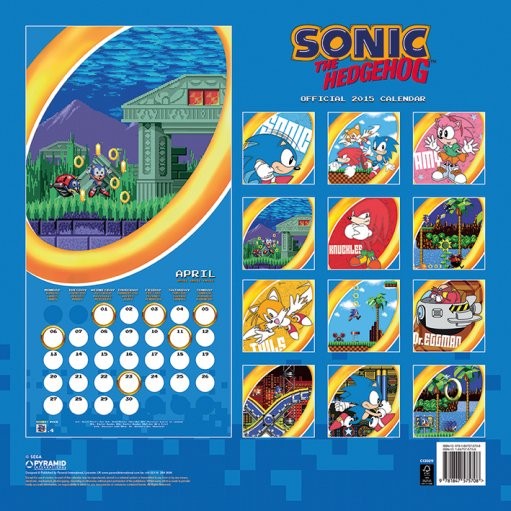 Sonic Hedgehog Calendar Sonic Hedgehog Calendar