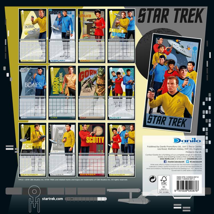 Star Trek Tv Series Classic Calendars 2020 On Ukposters