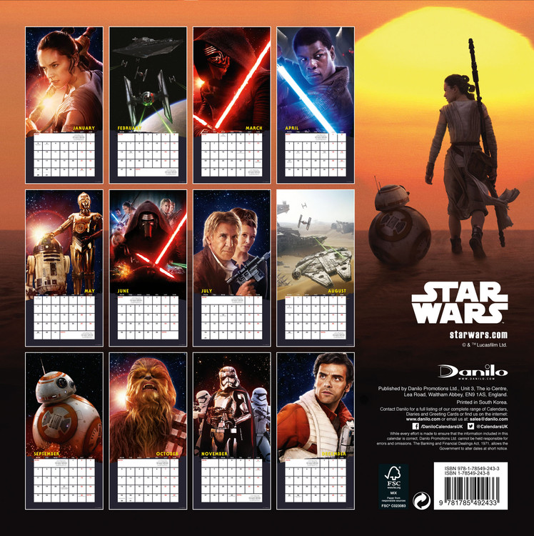 star wars 2021 calendar Star Wars Episode 7 Calendars 2021 On Ukposters Europosters star wars 2021 calendar