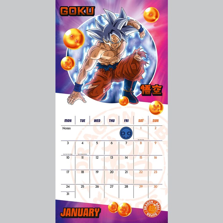 Dragon Ball - Calendários de parede 2023