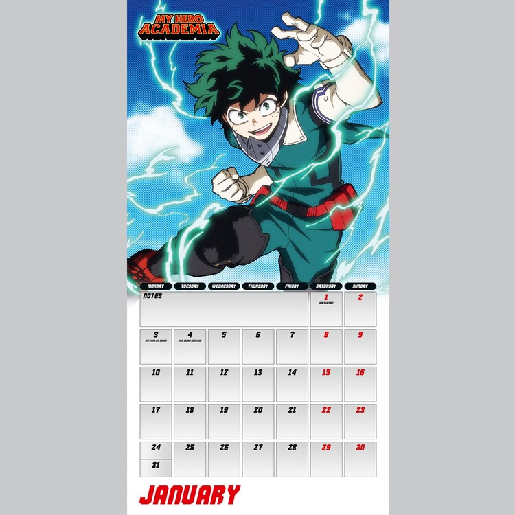 My Hero Academia - Calendários de parede 2024