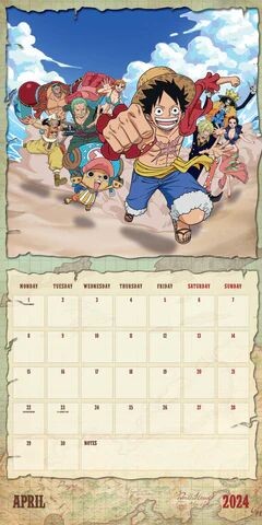 Calendário 2024 One Piece Anime