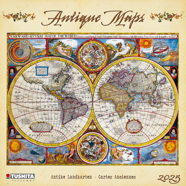 Antique Maps Wall Calendars 2025 Buy at Europosters