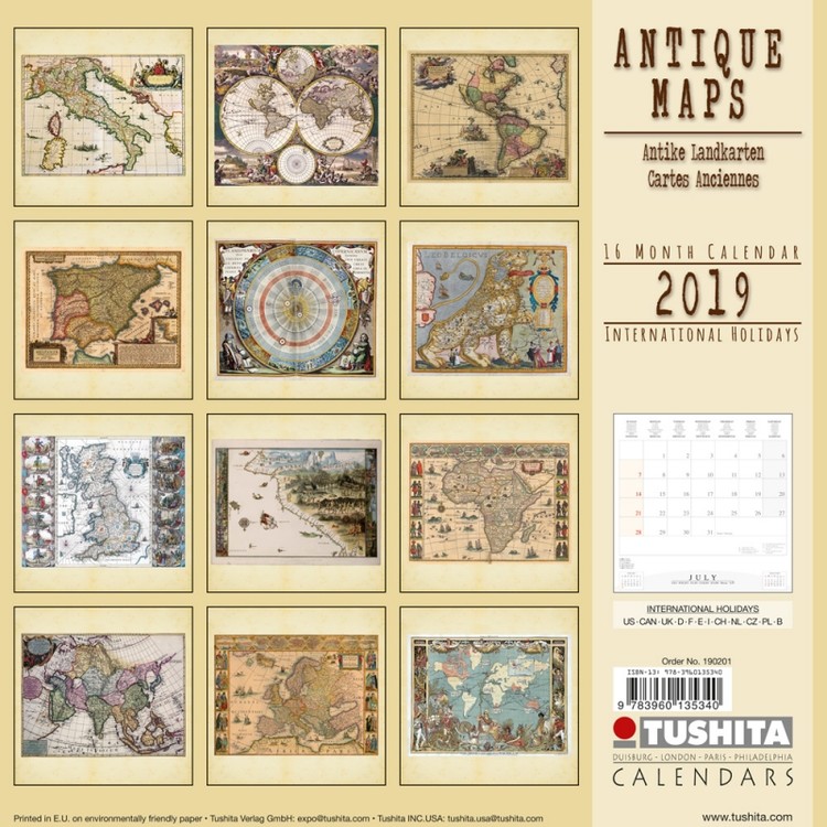 Antique Maps Wall Calendars 2024 Buy at Europosters