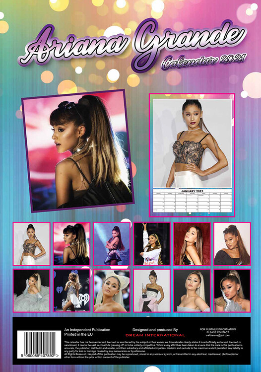 Ariana Grande - Wall Calendars 2021 | Buy at Europosters