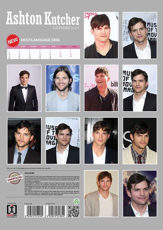 Ashton Kutcher Wall Calendars 2022 Large Selection