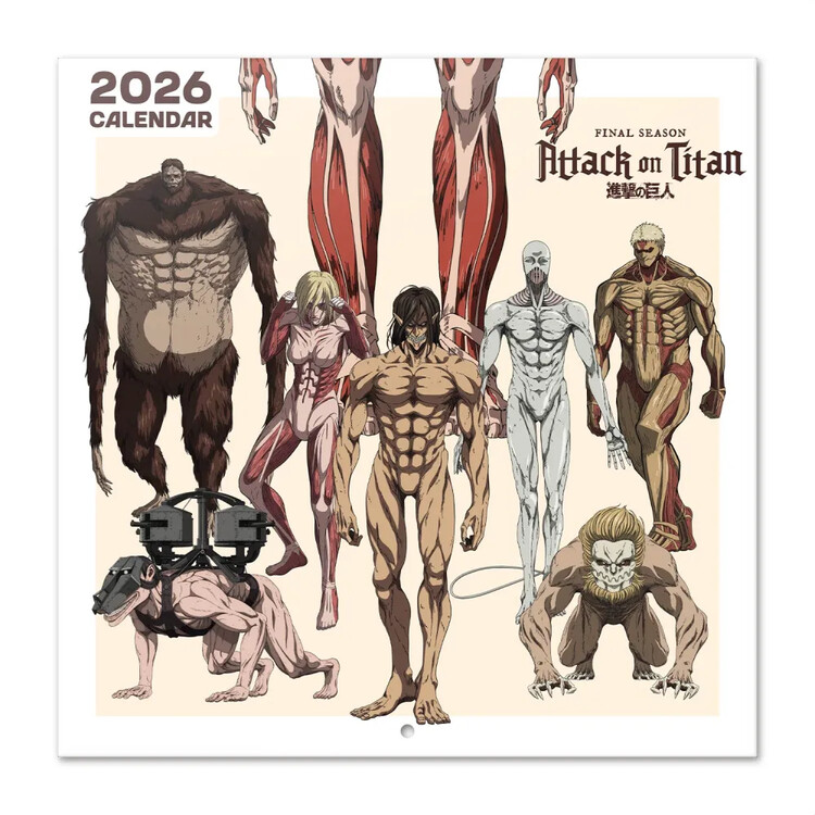 Calendar 2026 Attack on Titan