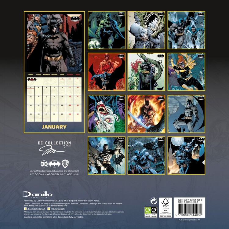 Calendrier Salon Vintage 2023 Batman Comics - Wall Calendars 2021 | Large Selection