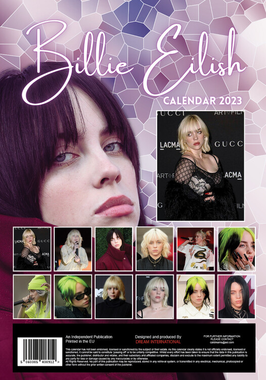 Calendar 2023 Billie Eilish