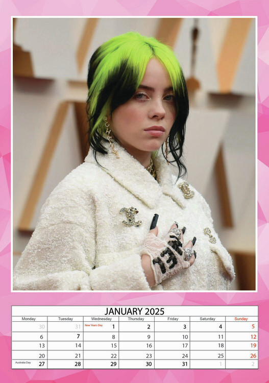 Billie Eilish Wall Calendars 2025 Buy at Europosters