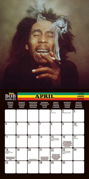 Bob Marley 30x30 cm Kalender 2022-12 Monate
