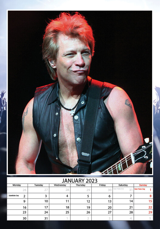 Calendar 2023 Bon Jovi