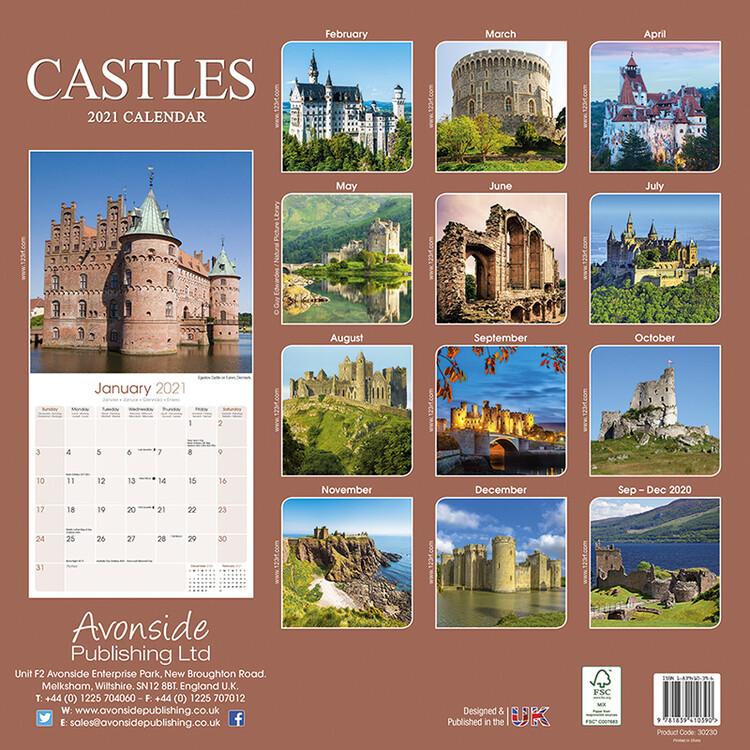 Castles Wall Calendar 2019 History Landscapes 