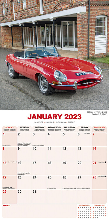 Classic Sports Cars - Wall Calendars 2023