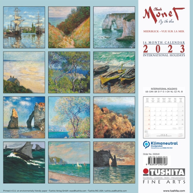 Claude Monet - By the Sea - Wall Calendars 2023 | Buy at 