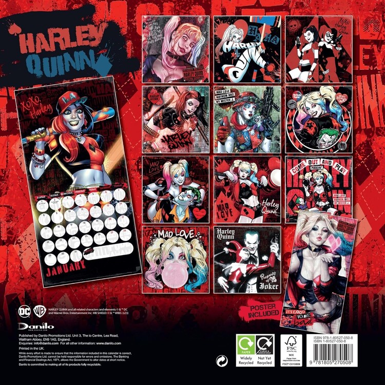 DC Harley Quinn Wall Calendars 2024 Buy at