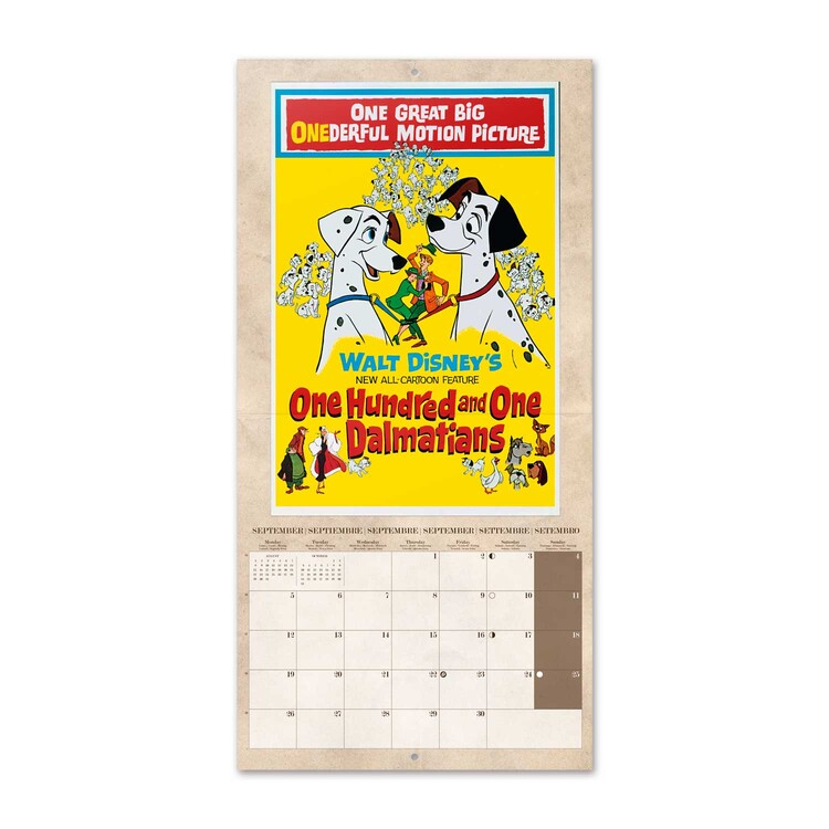Kalender mit perforierten Postkarten 16 x 17 cm zum Aufstellen und Aufhängen Disney Classic Filmplakate Postkartenkalender 2022 mit Monatskalendarium 