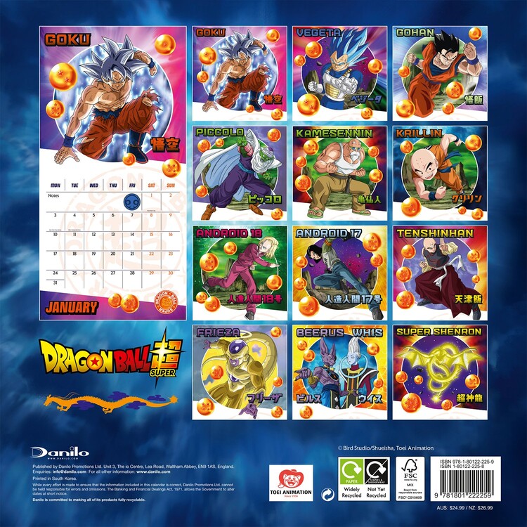 Dragon Ball Super Calendar 2023