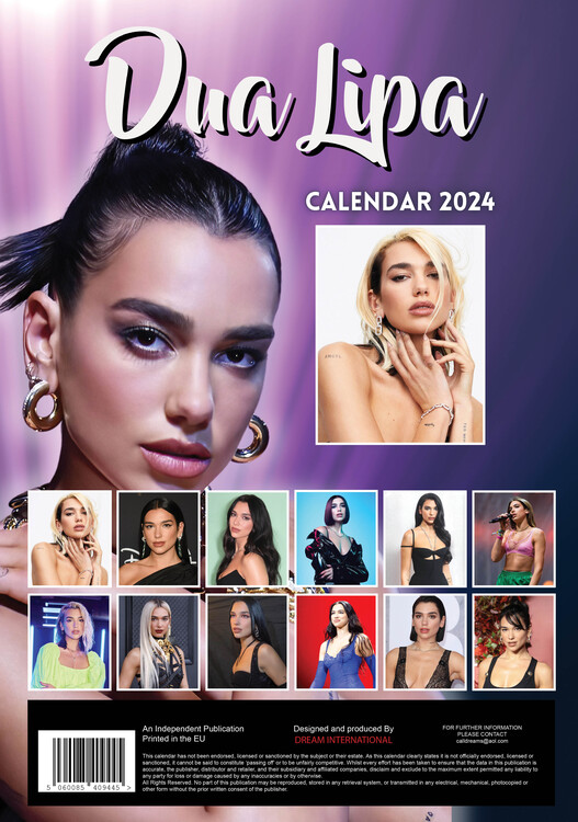 Dua Lipa - Wall Calendars 2024 | Buy at Abposters.com Dua Lipa - Wall Calendars 2024 | Buy at Abposters.com