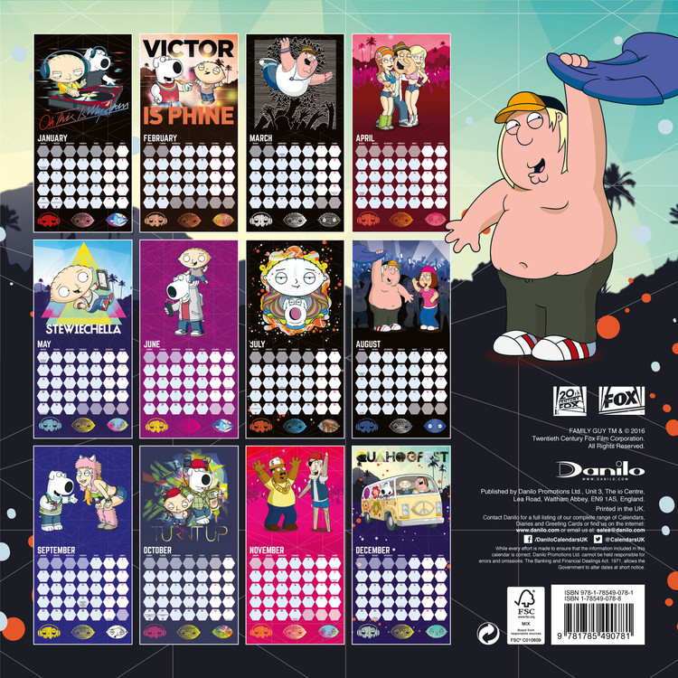 family-guy-wall-calendars-2022-large-selection