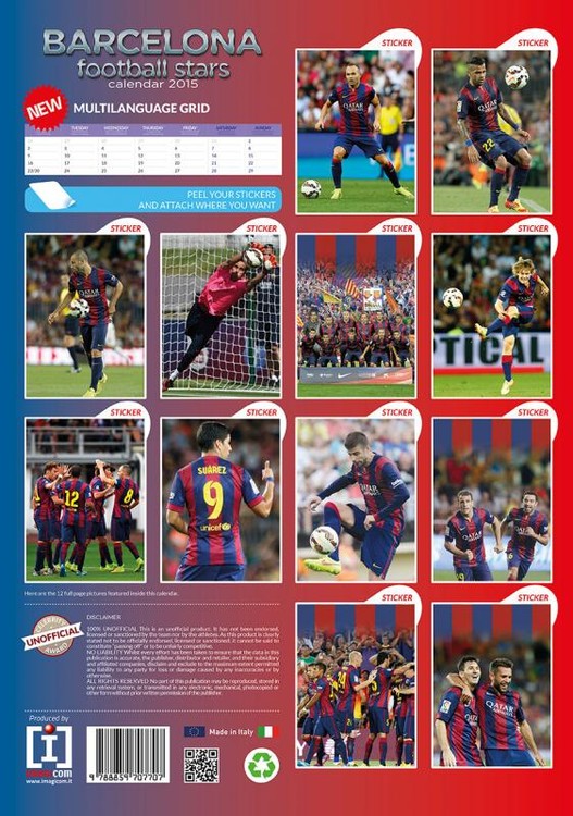 schedel Aanpassing Ideaal FC Barcelona - Wall Calendars 2015 | Buy at Abposters.com