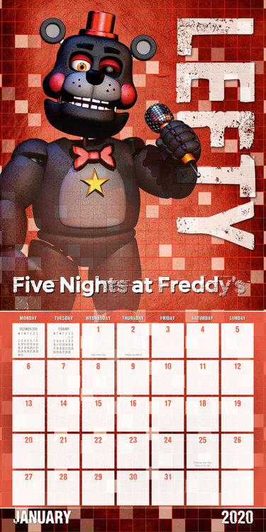 Fnaf Calendar 2022 Five Nights At Freddys - Wall Calendars 2020 | Large Selection