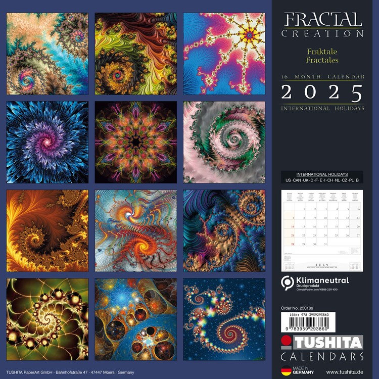 Fractal Creation Wall Calendars 2025 Buy at