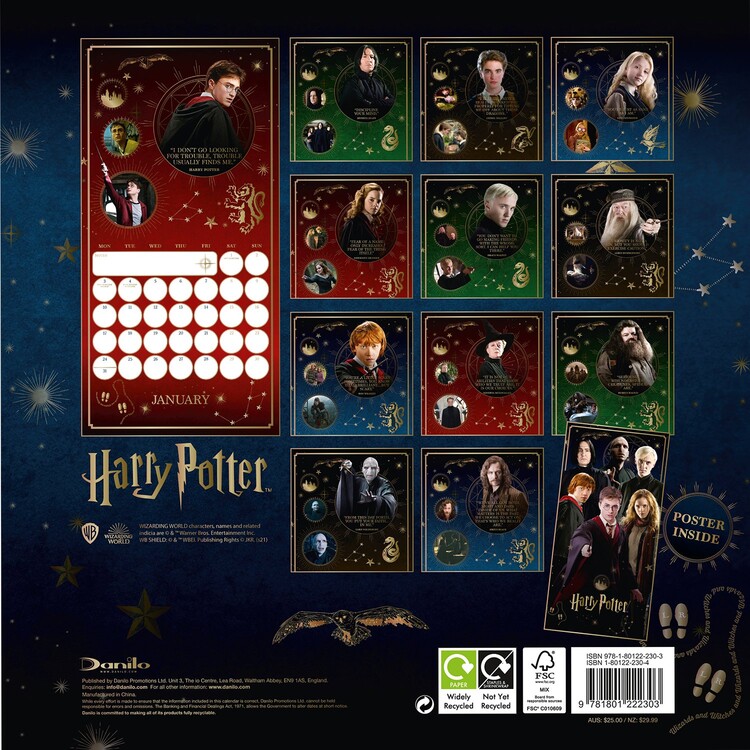 Calendar 2022 Harry Potter