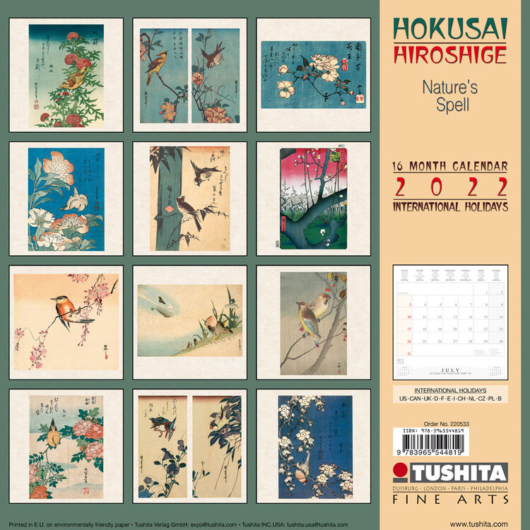 Hokusai/Hiroshige - Nature's Spell - Wall Calendars 2022 | Large Selection