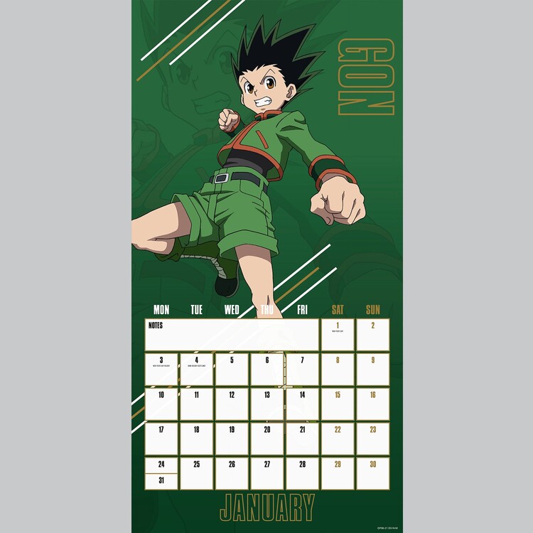 Hunter Calendar Fall 2022 Hunter X Hunter - Wall Calendars 2022 | Large Selection
