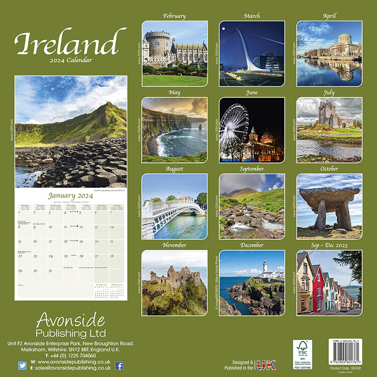 Buy Calendar 2024 Ireland Deeyn Evelina