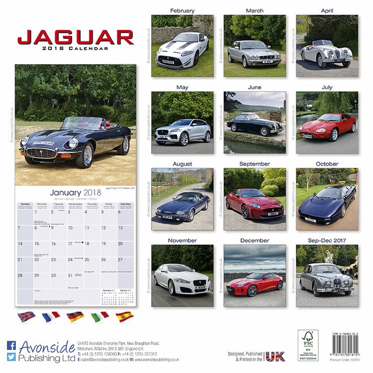 Jaguar Wall Calendars 2022 Large selection