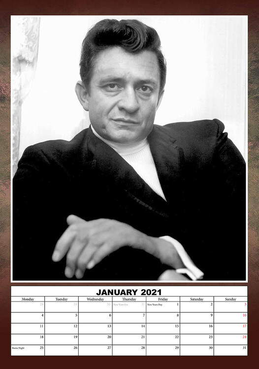 Johnny Cash Wall Calendars 2024 Buy at Europosters