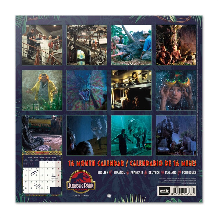 Calendar 2022 Jurassic Park